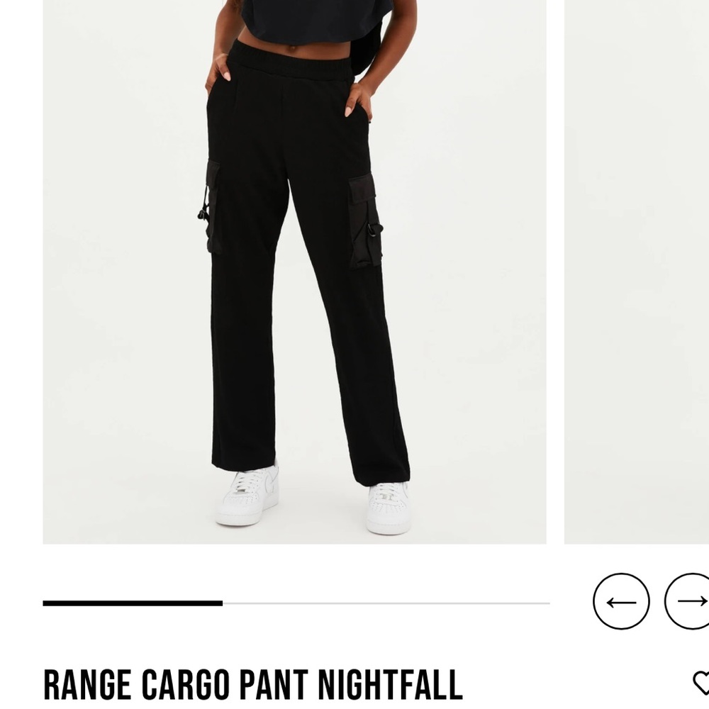 Beach riot range cargo pants in nightfall size small